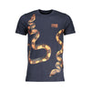Cavalli Class Blu Cotton Men T-Shirt