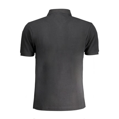 La Martina Black Cotton Men's Polo Shirt