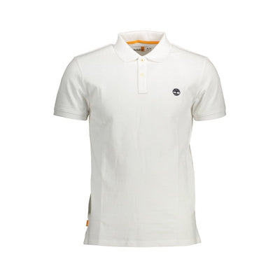 Timberland White Cotton Men Polo Shirt