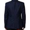 Dolce & Gabbana Blue Wool Single Breasted Suit Coat Blazer