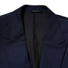 Dolce & Gabbana Blue Wool Single Breasted Suit Coat Blazer