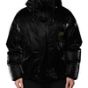 Dolce & Gabbana Black Logo Full Zip Hooded Quilted Jacket