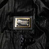 Dolce & Gabbana Black Logo Full Zip Hooded Quilted Jacket