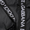 Dolce & Gabbana Black Logo Full Zip Hooded Quilted Jacket