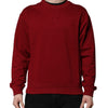 Dolce & Gabbana Red Embossed Logo Cotton Crew Neck Sweater