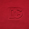 Dolce & Gabbana Red Embossed Logo Cotton Crew Neck Sweater