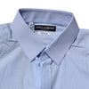 Dolce & Gabbana Blue Cotton GOLD Long Sleeves Men Dress Shirt