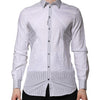 Dolce & Gabbana White Striped GOLD Long Sleeves Dress Shirt