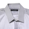 Dolce & Gabbana White Striped GOLD Long Sleeves Dress Shirt