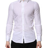Dolce & Gabbana White Cotton MARTINI Long Sleeve Dress Shirt