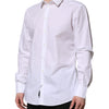 Dolce & Gabbana White Cotton GOLD Long Sleeves Dress Shirt