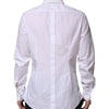 Dolce & Gabbana White Cotton GOLD Long Sleeves Dress Shirt