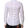 Dolce & Gabbana White Cotton GOLD Long Sleeve Men Dress Shirt