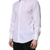 Dolce & Gabbana White Cotton MARTINI Long Sleeve Dress Shirt