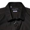 Dolce & Gabbana Black Cotton Jacquard GOLD Collar Dress Shirt