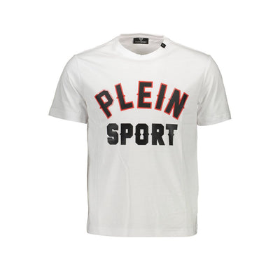 Weißes Baumwoll-T-Shirt von Plein Sport