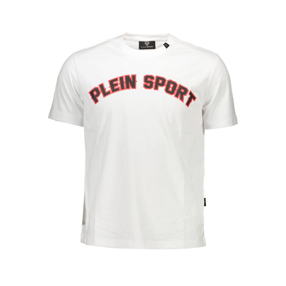 Weißes Baumwoll-T-Shirt von Plein Sport
