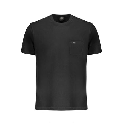 Lee Black Cotton Men T-Shirt