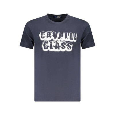 Cavalli Class Blue Cotton Men T-Shirt