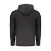 Calvin Klein Black Cotton Men Sweater with Hood and Central Pockets