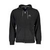 La Martina Black Cotton Men Sweater with Hood