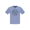 North Sails Blue Cotton Men T-Shirt