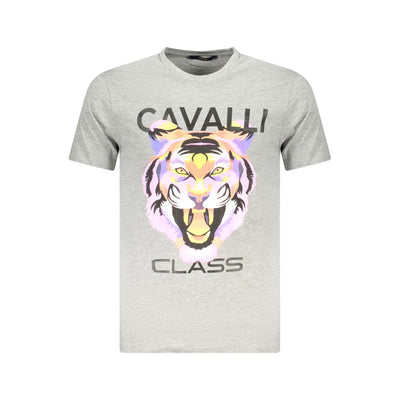 Cavalli Class Brown Cotton Men T-Shirt