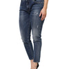 Dolce & Gabbana Blue Washed Cotton Low Waist Denim Jeans