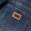 Dolce & Gabbana Blue Washed Cotton Low Waist Denim Jeans