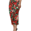 Dolce & Gabbana Multicolor Floral Print Cropped Pants