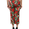 Dolce & Gabbana Multicolor Floral Print Cropped Pants