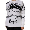Dolce & Gabbana White Wool Knit Crew Neck Pullover Sweater