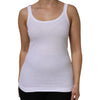 Dolce & Gabbana White Cotton Round Neck Sleeveless Tank Top