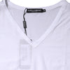 Dolce & Gabbana White Cotton Short Sleeves V-Neck Top T-shirt