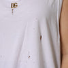 Dolce & Gabbana White Cotton Sleeveless Round Neck Tank Top