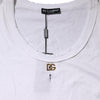Dolce & Gabbana White Cotton Sleeveless Round Neck Tank Top