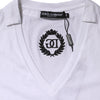 Dolce & Gabbana White Cotton Short Sleeve V-Neck Top T-shirt