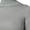 Dolce & Gabbana Light Green Silk Turtleneck 3/4 Sleeves Top