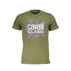 Cavalli Class Green Cotton Men T-Shirt