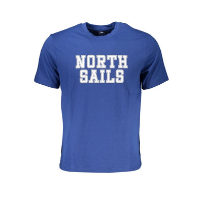 North Sails Blu Cotton Men T-Shirt