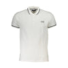 Cavalli Class White Cotton Men Polo Shirt