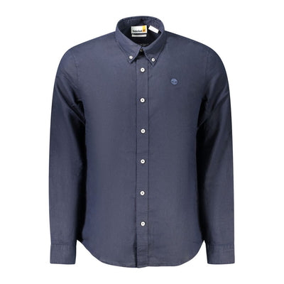 Timberland Blue Linen Men Shirt