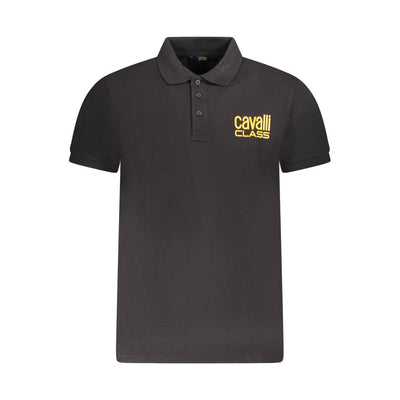 Cavalli Class Black Cotton Men Polo