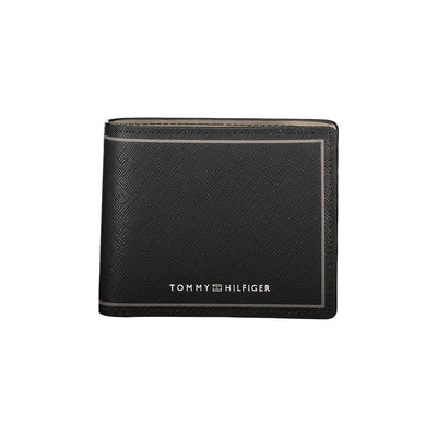 Tommy Hilfiger Black Leather Men Wallet