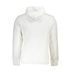 La Martina White Cotton Men Sweater with Hood and Zip Pockets