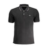 La Martina Black Cotton Men Polo Shirt