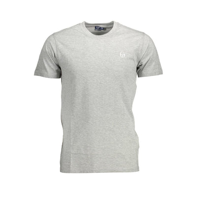 Sergio Tacchini Grigio Cotton Men T-Shirt