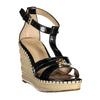 Ralph Lauren Black Leather Women Sandal