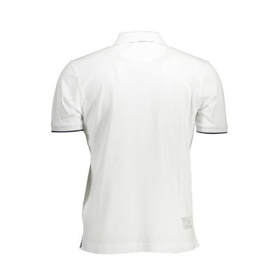 La Martina White Cotton Men Polo Shirt