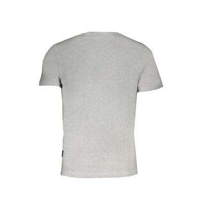 Napapijri Gray Organic Cotton Men's T-Shirt